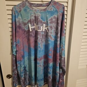 Huk Multicolor Tie-Dye Long Sleeve Shirt Size XXl New